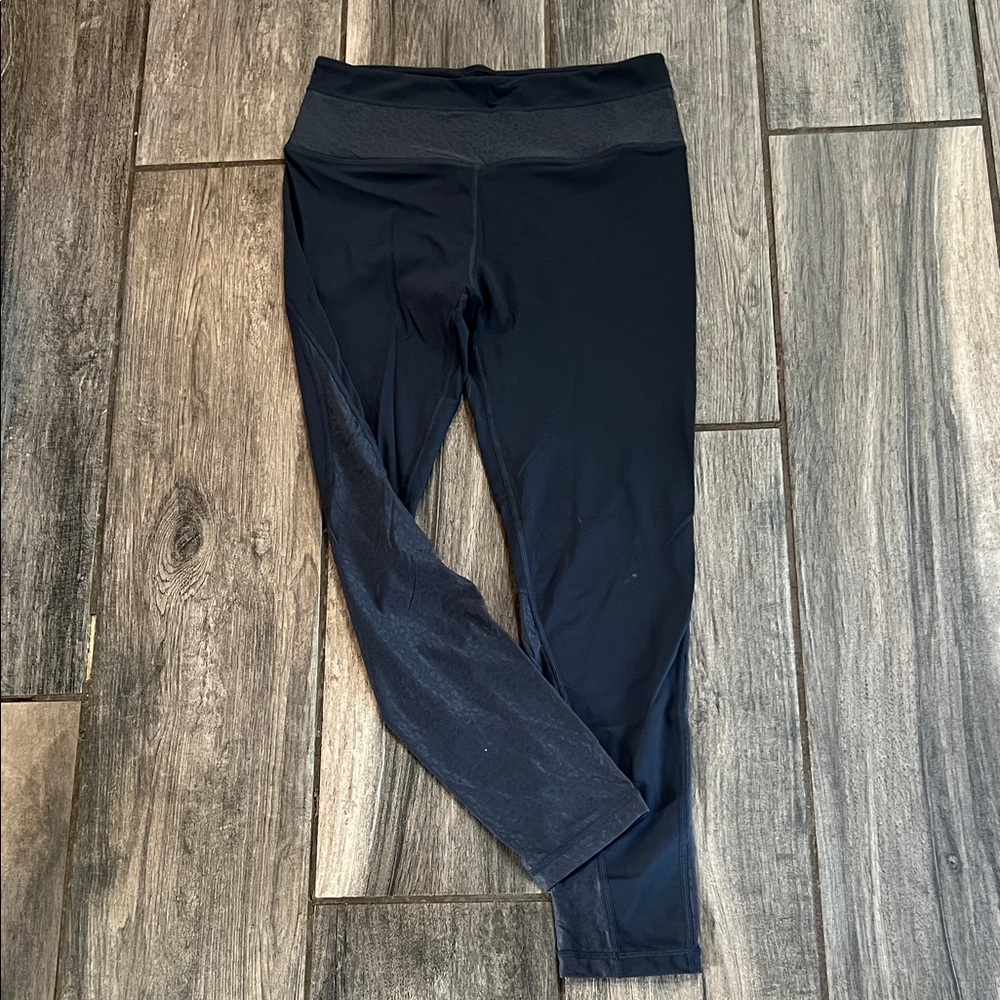 NWOT Women's Curves N Combat Boots High-Waisted Blue Leggings, Leopard Mesh - Picture 5 of 11